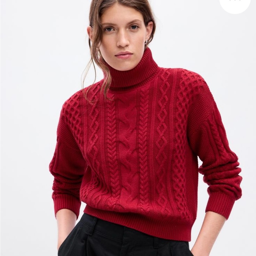 Gap cable knit red sweater